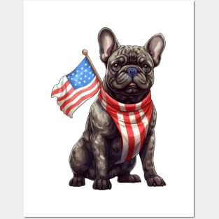 4th of July French Bulldog Posters and Art